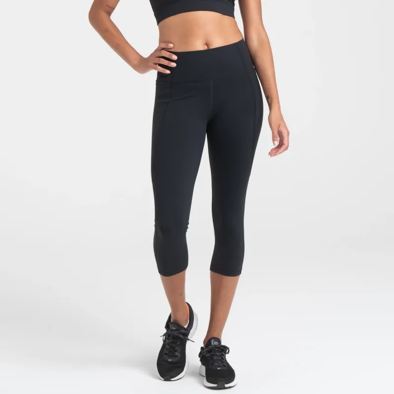 BPA Free 3/4 Leggings For Women - Capri High Rise Tights