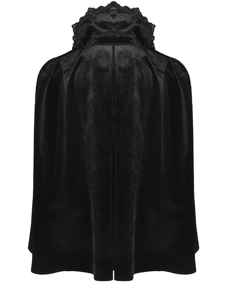 Dark In Love Adelina Gothic Velvet Cloak Cape