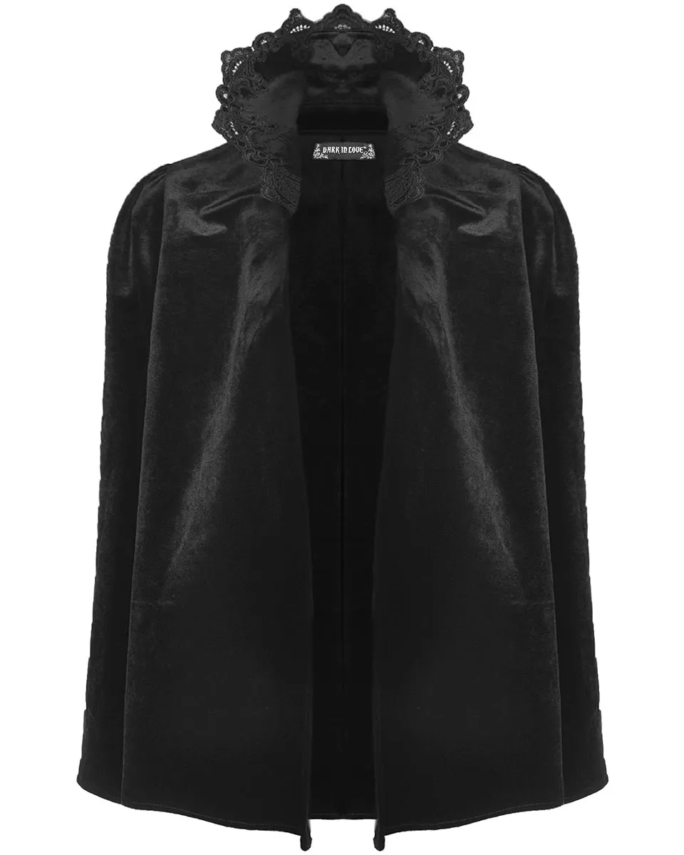 Dark In Love Adelina Gothic Velvet Cloak Cape