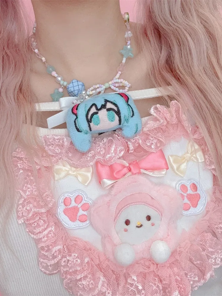 Dreamy Cartoon Pendant Beaded Necklace