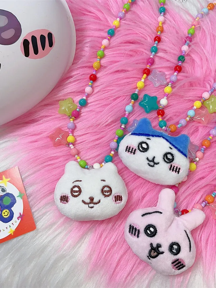 Dreamy Cartoon Pendant Beaded Necklace