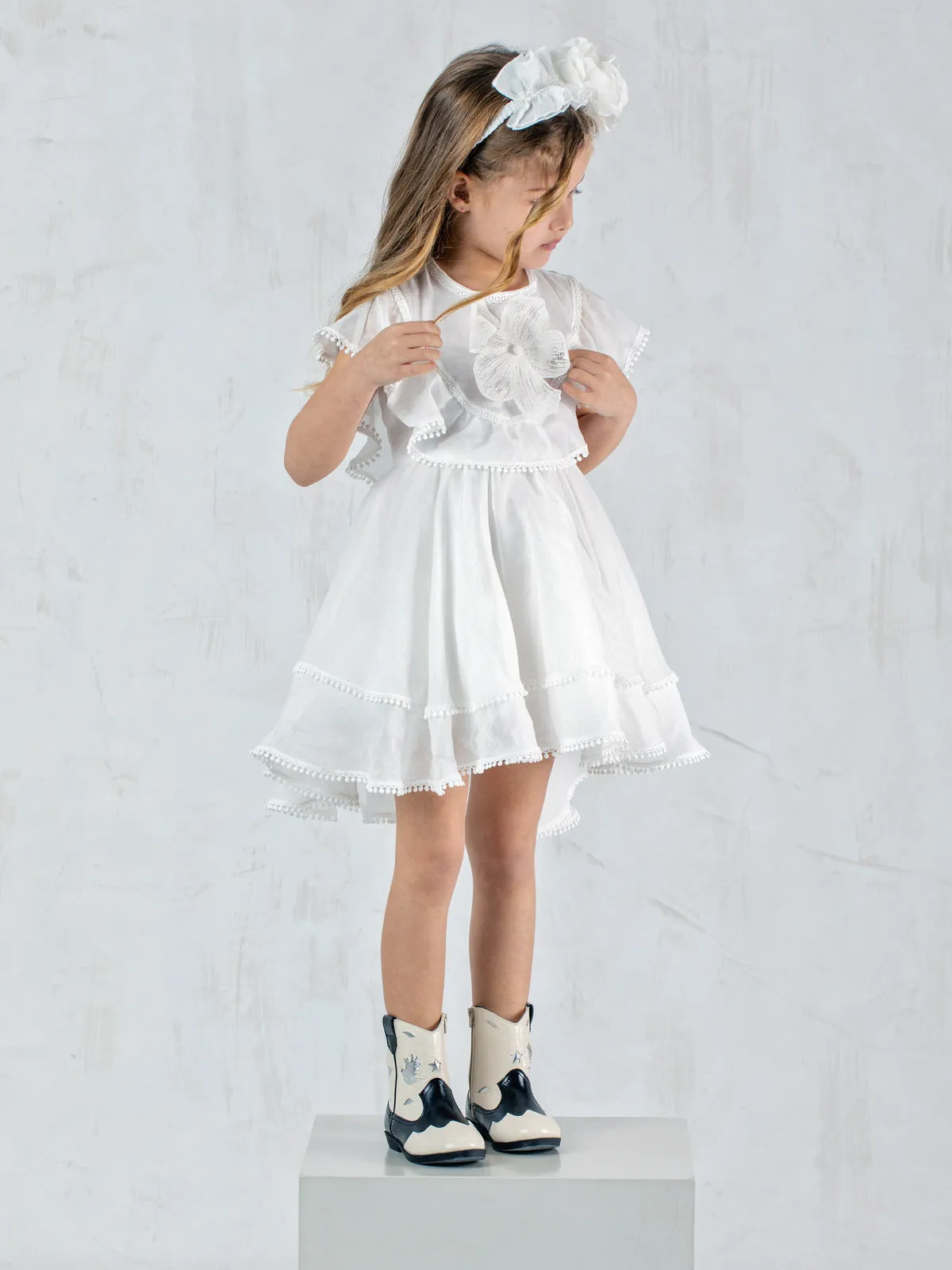 Girl's Boho ruffled dress - MELITI