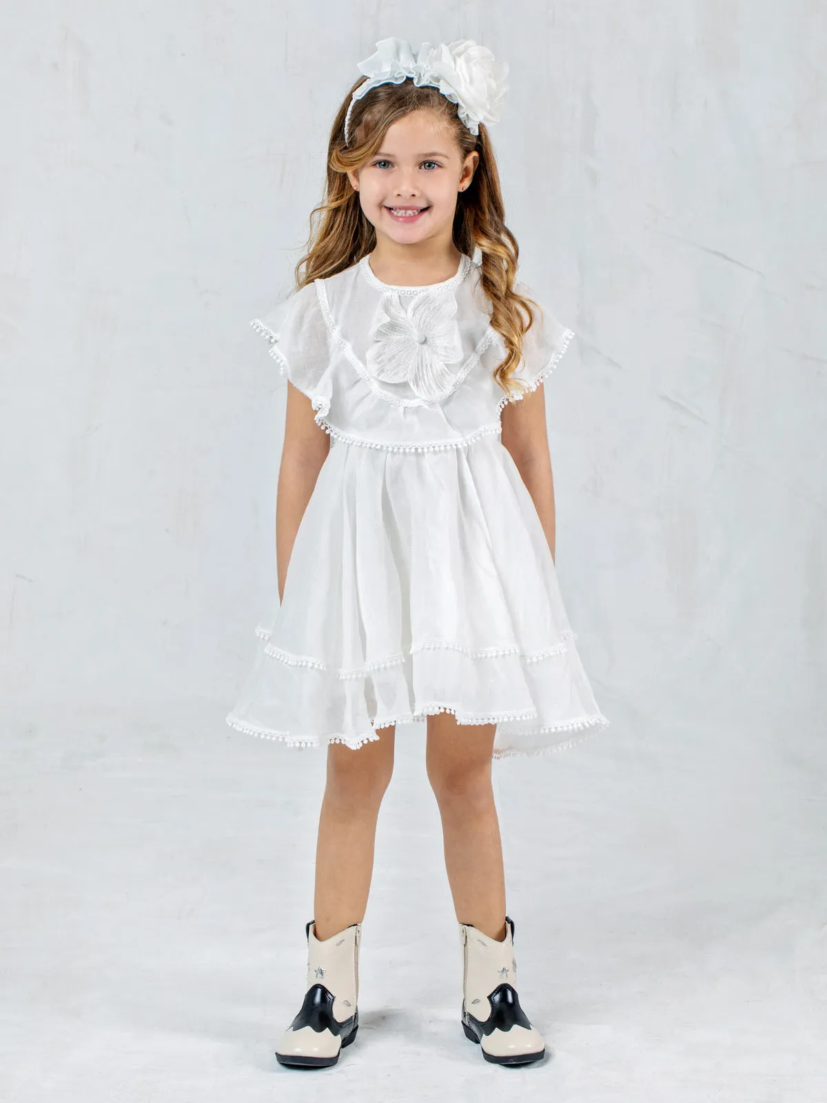 Girl's Boho ruffled dress - MELITI