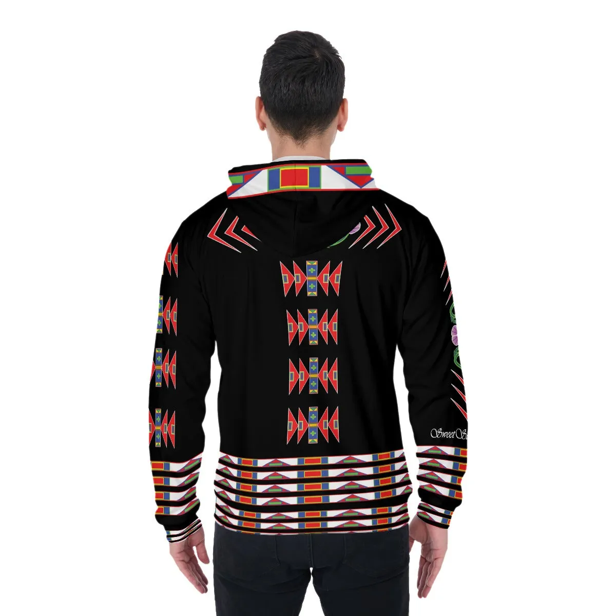 Gratitude Black Zip Up Hoodie