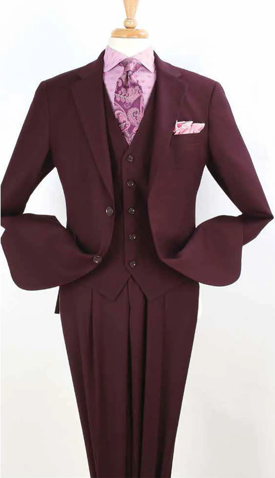 Iconic R3139-BUR Mens Suit
