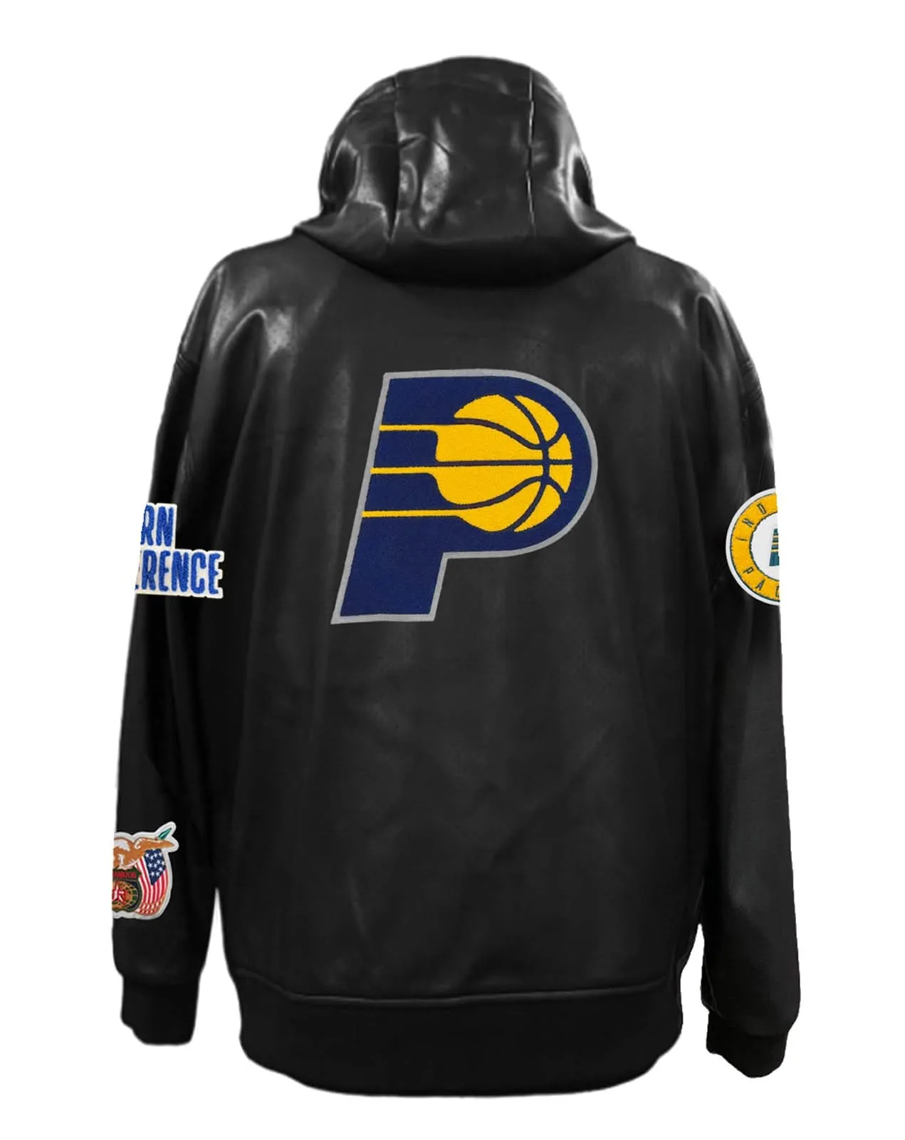INDIANA PACERS LIGHTWEIGHT VEGAN ZIP-UP HOODED JACKET