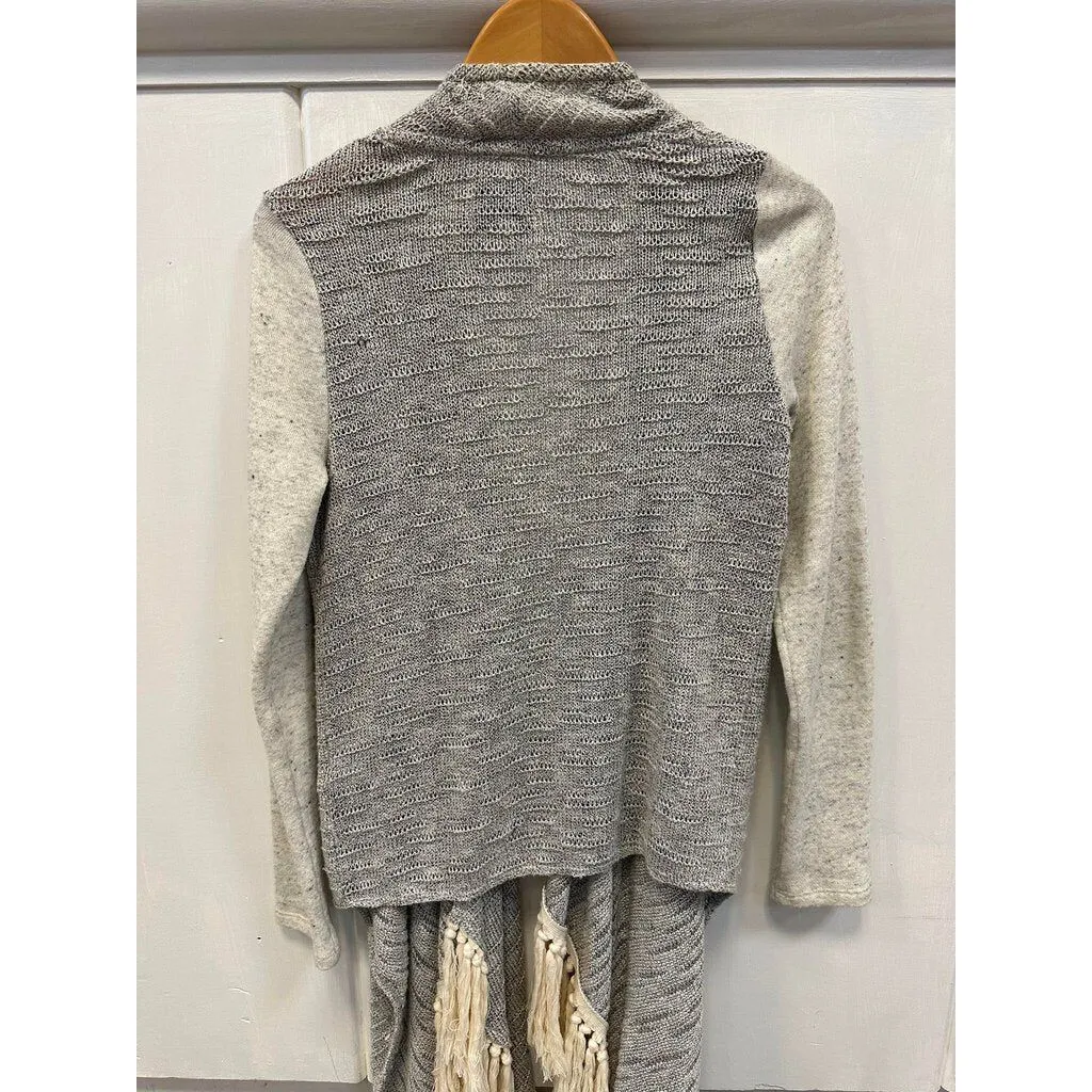 Lucky Brand High Low Fringe Cardigan - Size Small