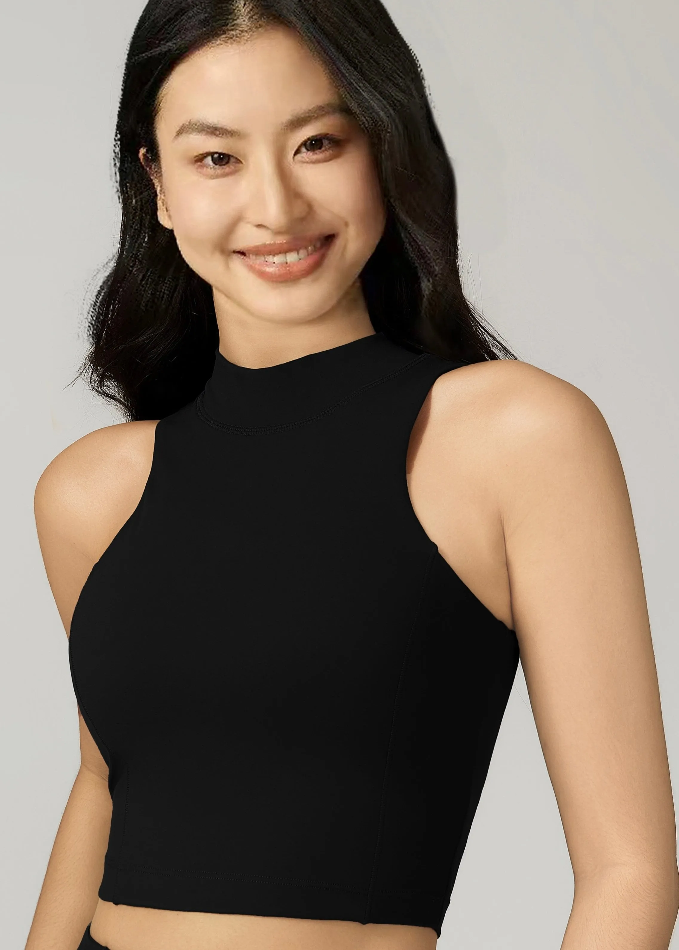 Seamless High Neck Sleeveless Top