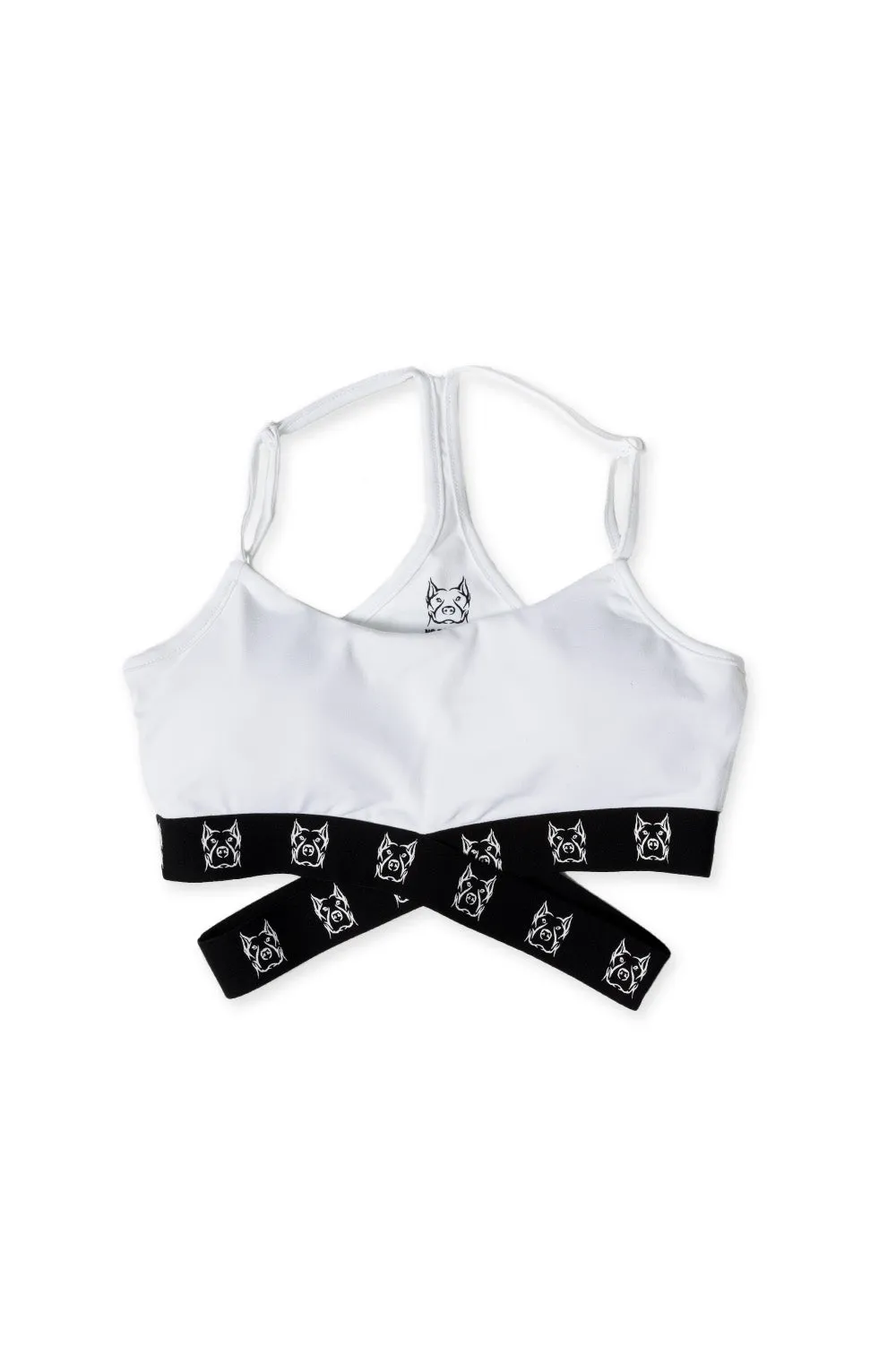 WHITE ADJUSTABLE SPORTS BRA