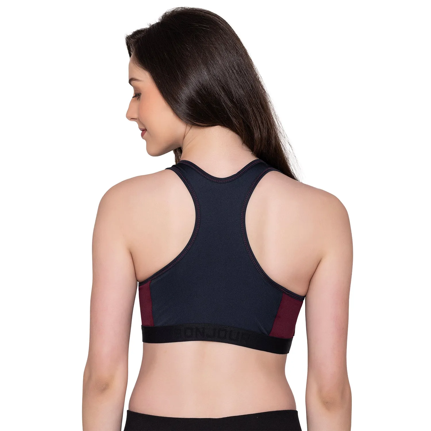 Women's Wirefree Padded Full Coverage Sports Bra - Navy